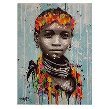 Graffiti Black African Woman Print Art Canvas Poster For Living Room Decor Home Wall Picture