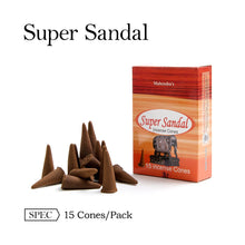 Mahendra 15pcs/Box Incense Cones Indian White Musk Vanilla Meditation Sandalwood Lavander Jamine Patchouli Aroma Smell For Home