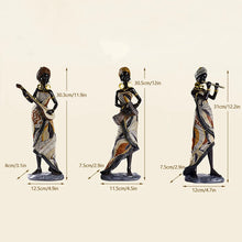 NORTHEUINS Resin Vintage African Crafts Ornament Black Women Art Sculpture Home Living Room Desktop Decor Figurines for Interior