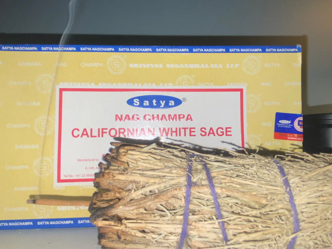 Satya Saibaba California White Sage Nagchampa Incense Packs